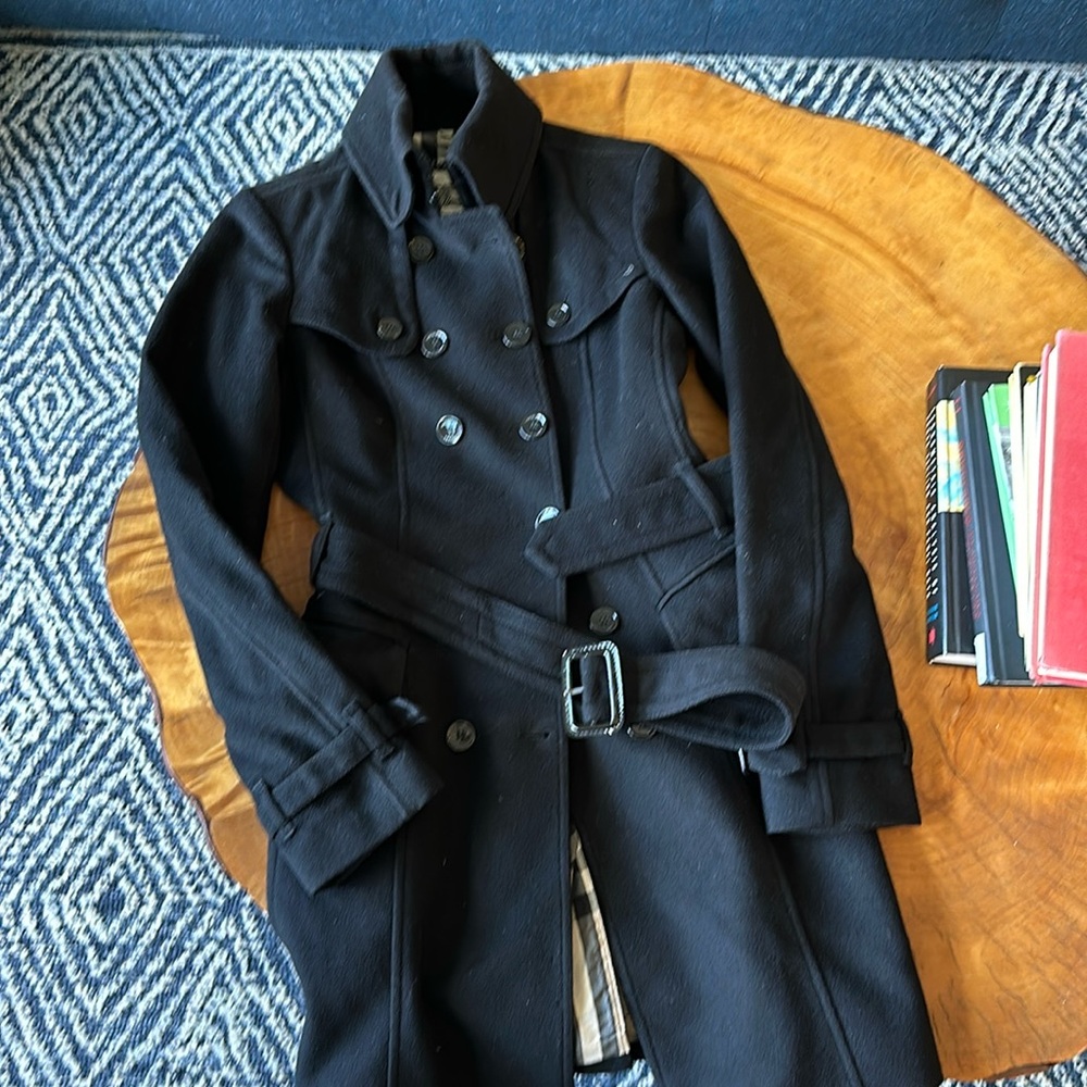 Burberry wool/cashmere trench coat size 2
